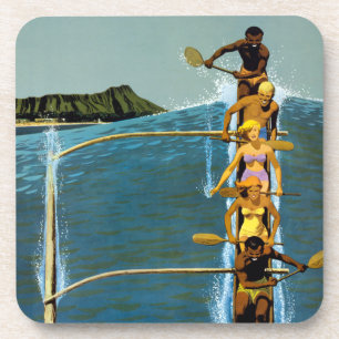 Dessous-de-verre Affiche De Voyage Pour United Air Lines Vers Hawai