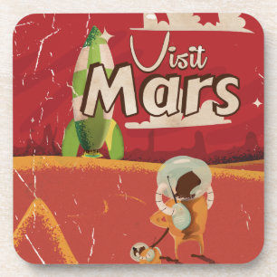 Dessous-de-verre Affiche de voyage vintage Mars