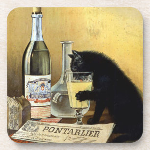 Dessous-de-verre Affiche française rétro "absinthe bourgeois"