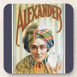 Dessous-de-verre Affiche Magique Vintage, Alexander, l'Homme Qui Sa