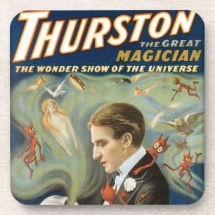 Dessous-de-verre Affiche Magique Vintage, Thurston, Le Grand Magici