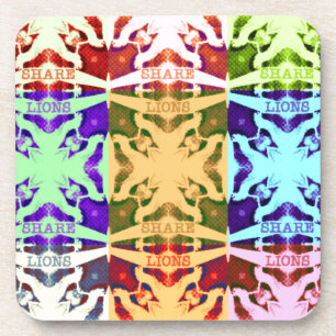Dessous-de-verre Afrique À damiers Pop art Culture motif coloré
