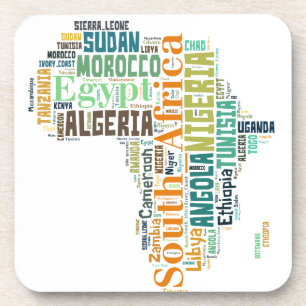 Dessous-de-verre Afrique Word Art