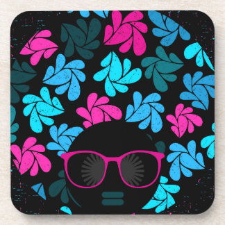 Dessous-de-verre Afro Diva Turquoise & Rose Chaud