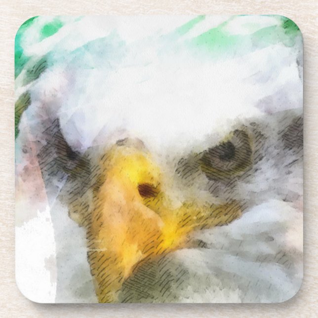 Dessous-de-verre Aigle Abstraite-américaine (Devant)