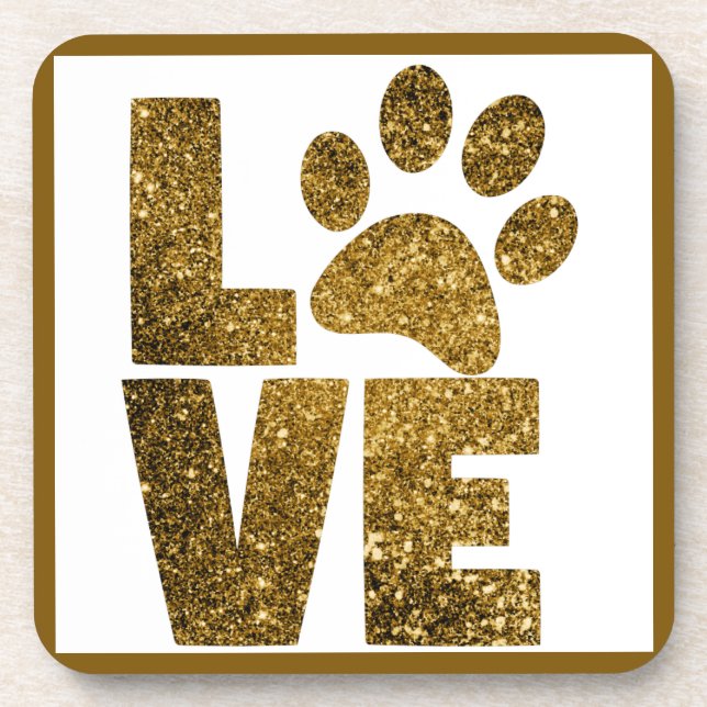 Dessous-de-verre Aimer Chien Paws Pet animal (Devant)