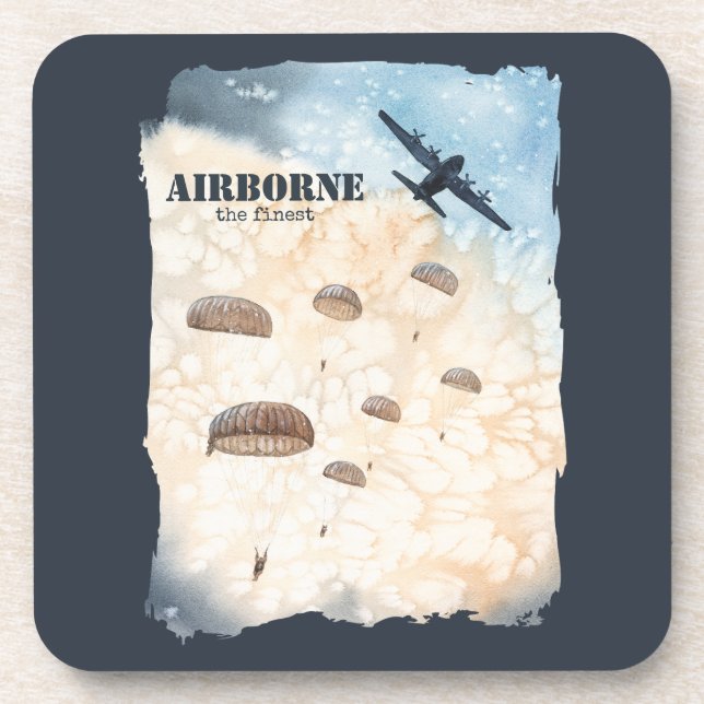 Dessous-de-verre Airborne Les Parachutistes Les Plus Beaux Jump Per (Devant)