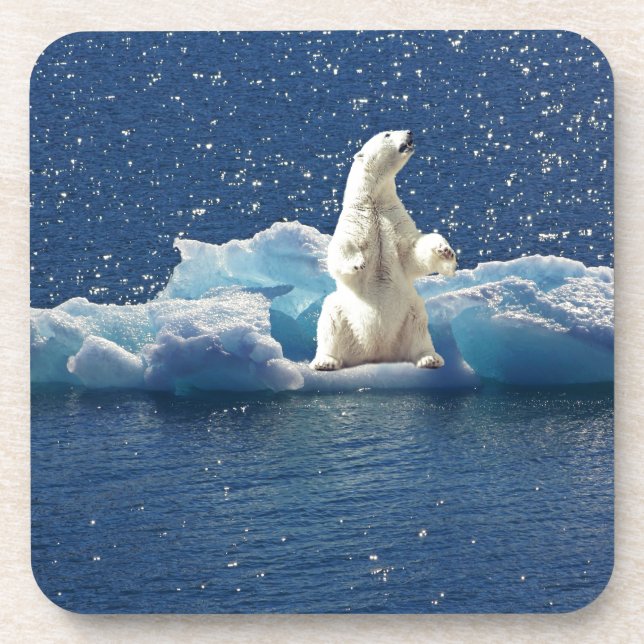 Dessous-de-verre Ajouter SLOGAN pour sauver les ours polaires Planè (Devant)