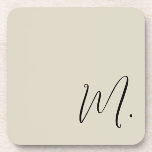 Dessous-de-verre Ajouter Votre Nom Monogramme Moderne Calligraphie 