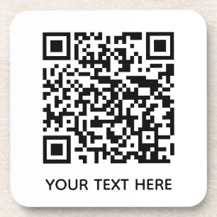 Dessous-de-verre Ajoutez votre propre code QR texte Scan Minimal Si
