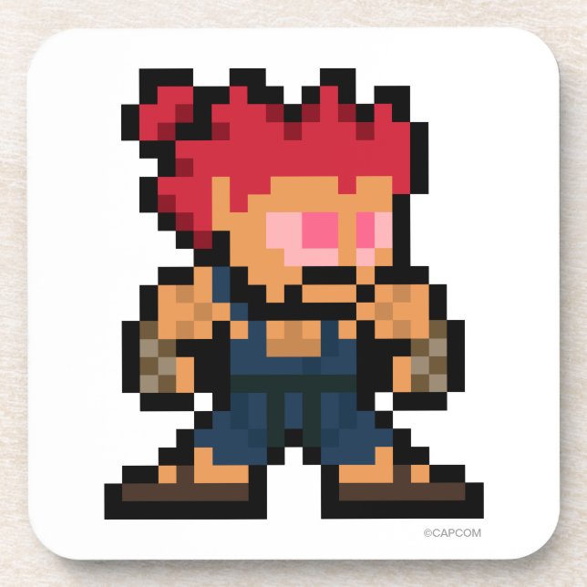 Dessous-de-verre Akuma à 8 bits (Devant)