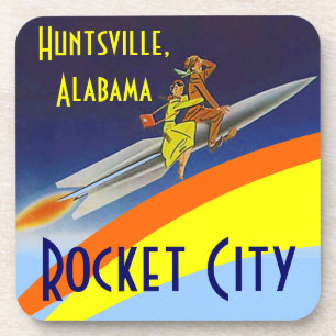 Dessous-de-verre AL vintage d'Huntsville Alabama de ville de Rocket