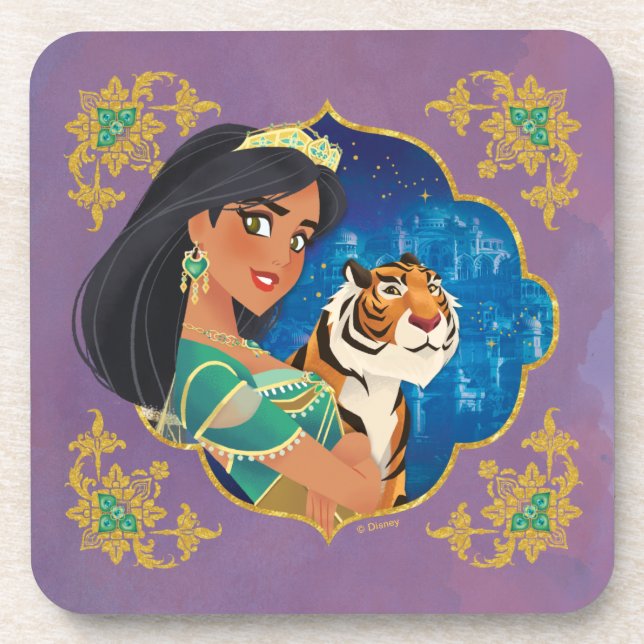 Dessous-de-verre Aladdin | Graphisme Bijou Jasmine Et Raja (Devant)