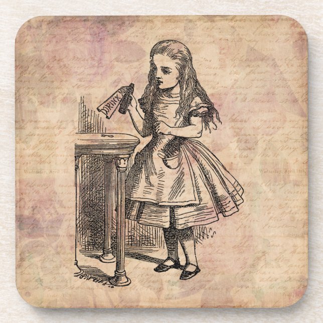 Dessous-de-verre Alice au pays des merveilles Boire moi bouteille (Devant)