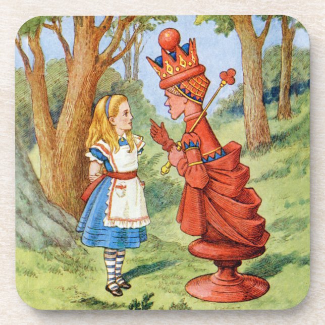 Dessous-de-verre Alice et la Reine Rouge au pays des merveilles (Devant)