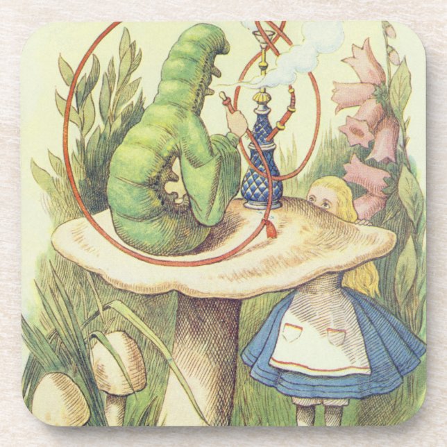 Dessous-de-verre Alice rencontre la Caterpillar (Devant)