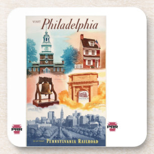 Dessous-de-verre Allez à Philadelphie sur le PRR