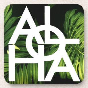 Dessous-de-verre Aloha Moderne Palmier Hawaï Îles Vibes