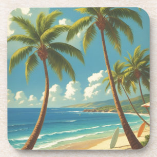 Dessous-de-verre Aloha Voyage Hawaïen De Style vintage De Hawaii