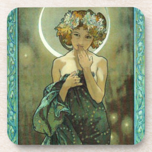Dessous-de-verre Alphonse Mucha Clair De Lune Coasters