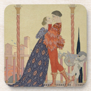 Dessous-de-verre Amants sur un balcon (la semaine sur le papier)