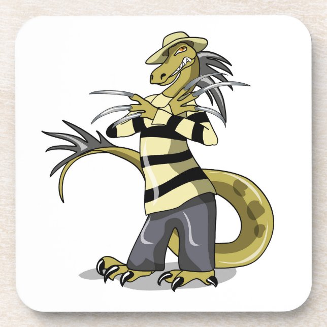Dessous-de-verre Amargasaurus Pose Comme Freddy Krueger. (Devant)