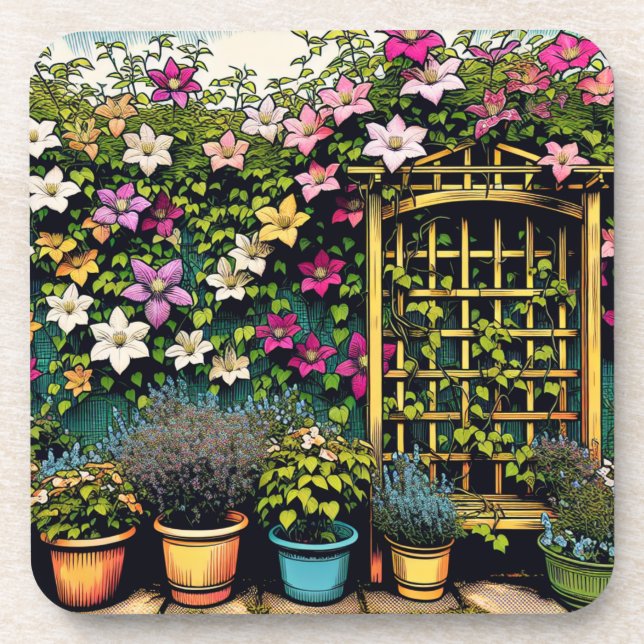 Dessous-de-verre Amateurs plantes et jardiniers Clematis Trellis (Devant)