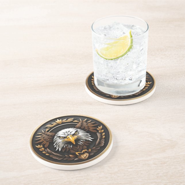 Dessous de verre américain de l'aigle (Côté)