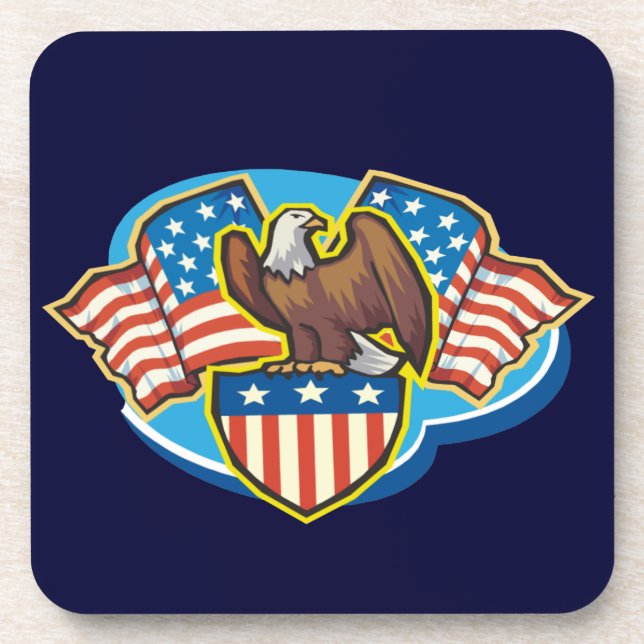 Dessous de verre américains de l'aigle (Devant)