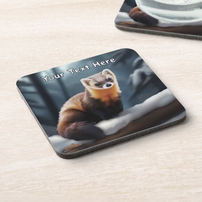 Dessous-de-verre American Pine Marten (Côté gauche)