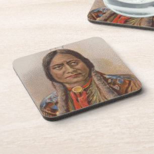 Dessous-de-verre Amérindien : Lakota Sitting Bull, publicité pour d