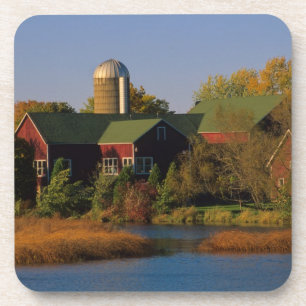 Dessous-de-verre Amérique du Nord, États-Unis, Wisconsin. Grange ro