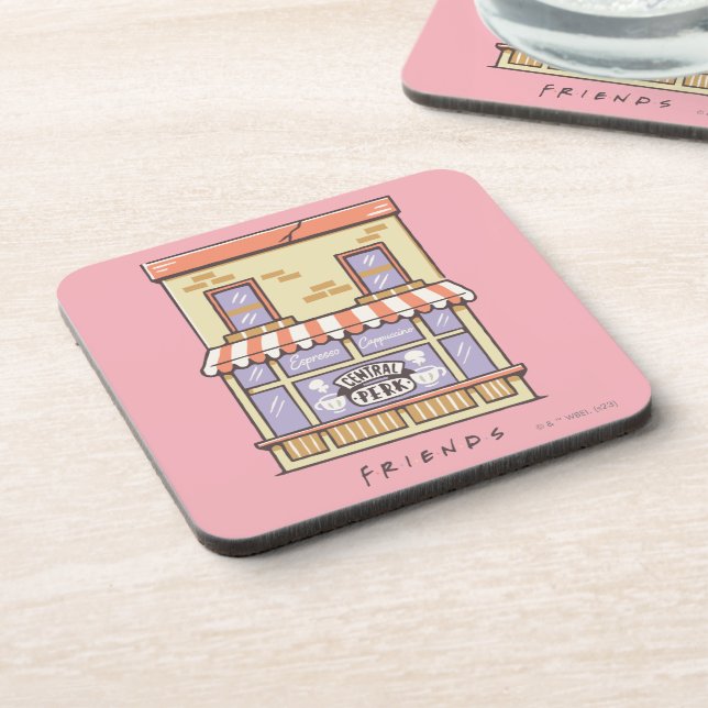 Dessous-de-verre AMIS™ | Central Perk Cartoon Coffee Shop (Côté gauche)