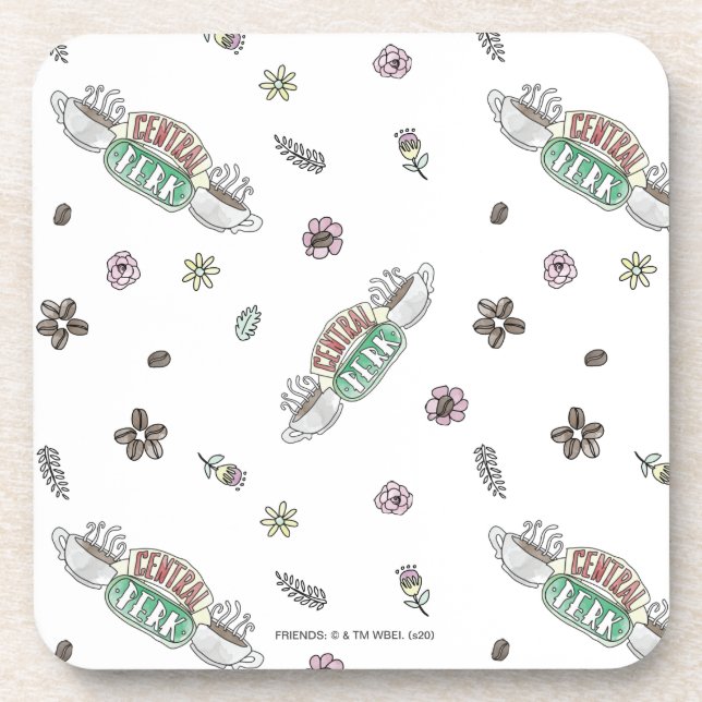 Dessous-de-verre AMIS™ | Central Perk Coffee Motif d'aquarelle (Devant)