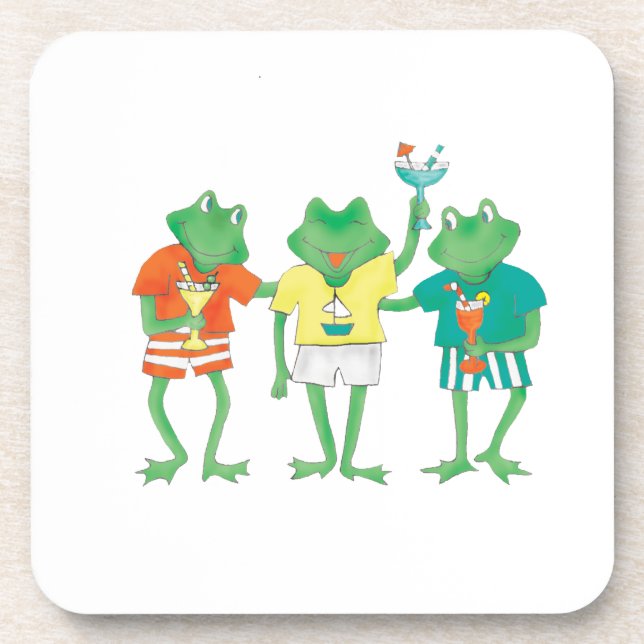 Dessous-de-verre Amis de plage (Devant)