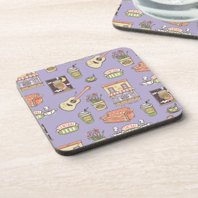 Dessous-de-verre AMIS™ | Motif d'icône violet (Côté gauche)