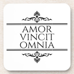 Dessous-de-verre Amor Vincit Omnia - L'Amour Conquiert Tous