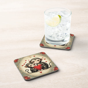 Dessous-de-verre Amour singe