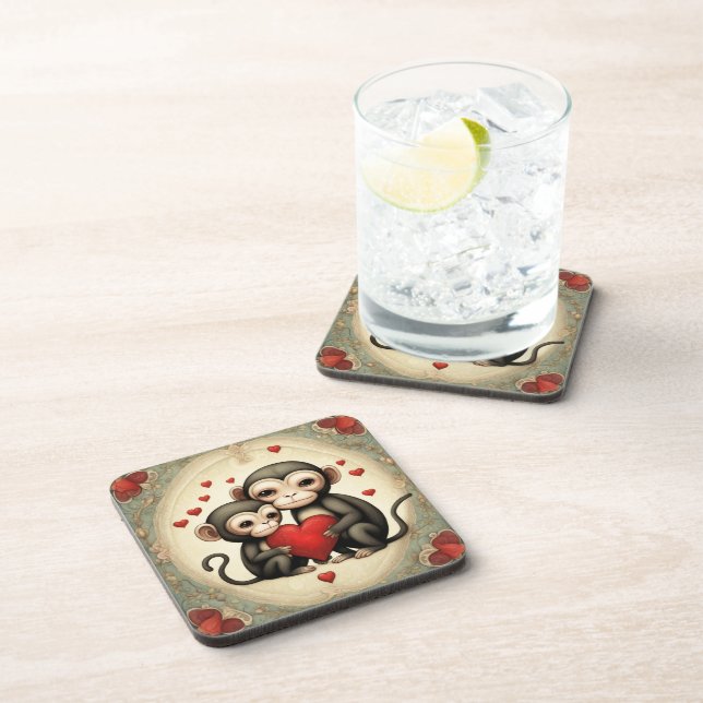 Dessous-de-verre Amour singe (Côté Droit)