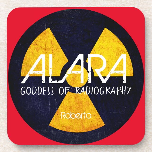 Dessous-de-verre Amusante déesse ALARA de la radiographie (Devant)
