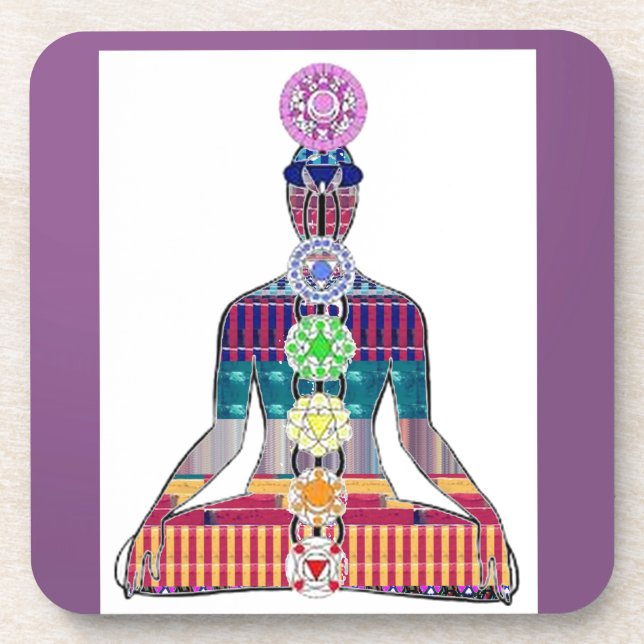 Dessous-de-verre AMUSEMENT de la paix NVN630 de méditation de yoga (Devant)