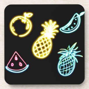Dessous-de-verre Ananas et fruits tropicaux Neon