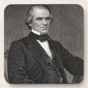 Dessous-de-verre Andrew Johnson, gravé d'une photographie par Thom