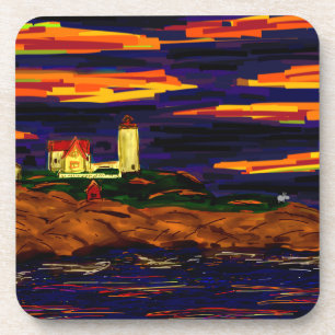 Dessous-de-verre âne et phare