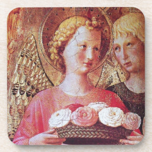 DESSOUS-DE-VERRE ANGEL AVEC ROSES