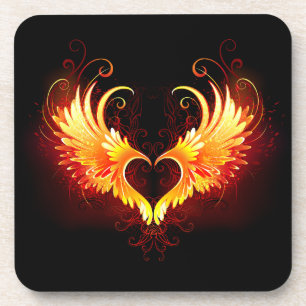 Dessous-de-verre Angel Fire Heart with Wings