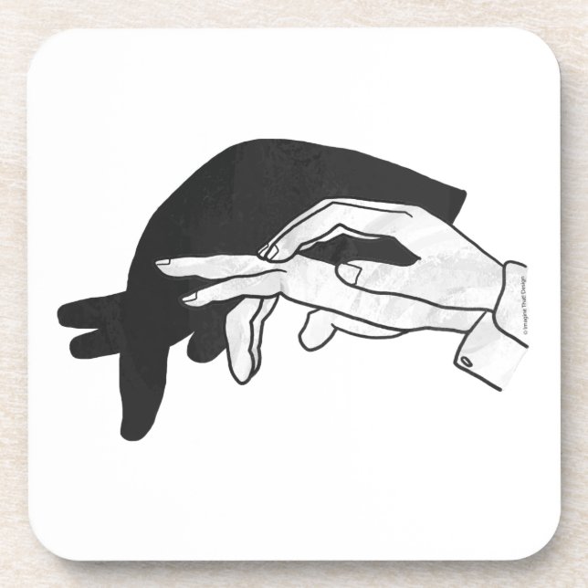 Dessous-de-verre Anteater Silhouette main (Devant)