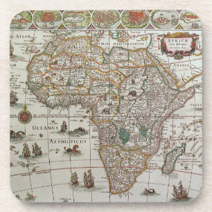 Dessous-de-verre Antique Old World Map of Africa, c. 1635