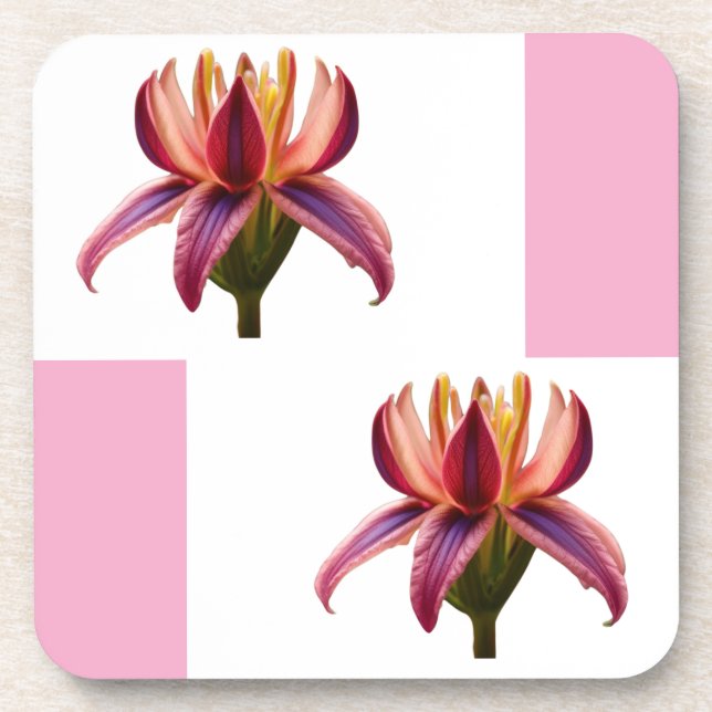 Dessous-de-verre Aporta-copos de plástico  Flor (Devant)