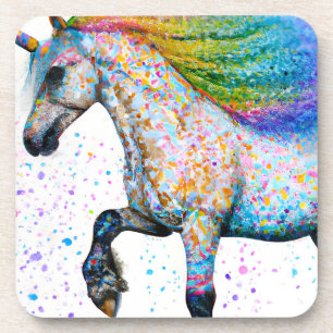 Dessous-de-verre Appaloosa colorée Unicorn
